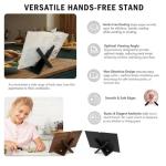 Rustic Black Wooden Cookbook Stand for Kitchen