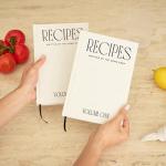 Set of 2 Blank Recipe Books with Stickers