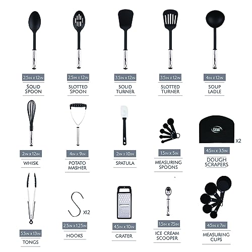 24-piece Kitchen Utensils Set - Nylon and Stainless Steel