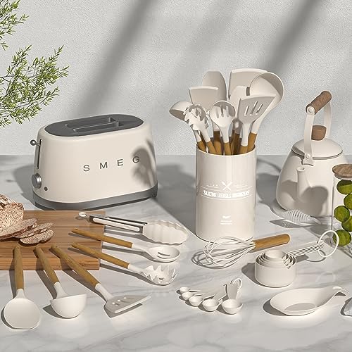 Chef's 33-Piece Silicone Utensil Set with Holder