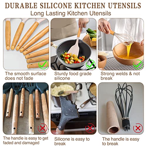 Chef's 33-Piece Silicone Utensil Set with Holder