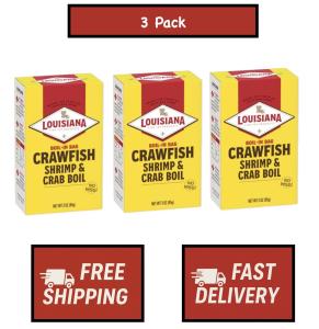 Louisiana Crawfish, Shrimp & Crab Boil, 3 oz (3 Pack)