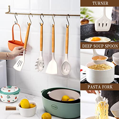 Chef's 33-Piece Silicone Utensil Set with Holder