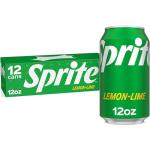 Sprite Lemon Lime Soda, 12 oz Cans, 12 Pack