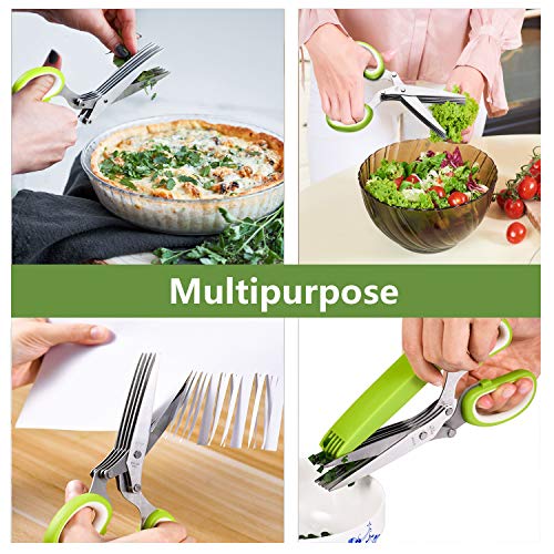 X-Chef Herb Scissors with 5 Blades & Safety Cover