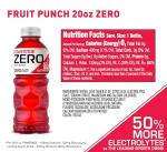 Powerade Zero Fruit Punch, 20 oz, 8 Pack