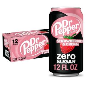 Dr Pepper Zero Strawberry Cream Soda, 12-Pack