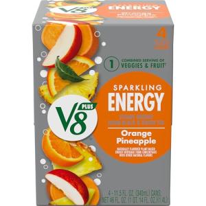 V8 Energy Sparkling Orange Pineapple Drink 4-Pack