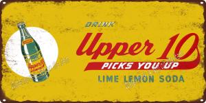 Lemon Lime Cola Soda Glass Bottle Sign 6x12