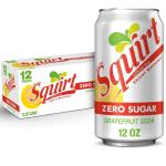 Squirt Zero Sugar Grapefruit Soda, 12 Cans
