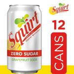 Squirt Zero Sugar Grapefruit Soda, 12 Cans