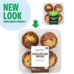 Frozen Chocolate Chip Muffins, 14 Oz, 4 Pack