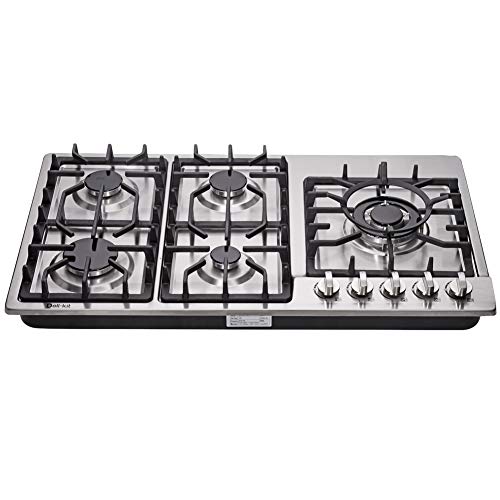 Deli-kit Stainless Steel Gas Cooktop with 5 Burners