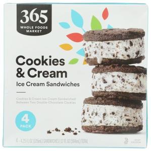 Whole Foods Market Cookies & Cream Ice Cream Sandwiches