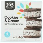 Whole Foods Market Cookies & Cream Ice Cream Sandwiches
