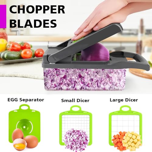 13-in-1 Veggie Chopper with 8 Blades and Container