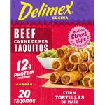 Delimex Beef Taquitos Frozen Snacks - 20 Count