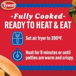 Tyson Frozen Chicken Patties, 23 Ounce Pack