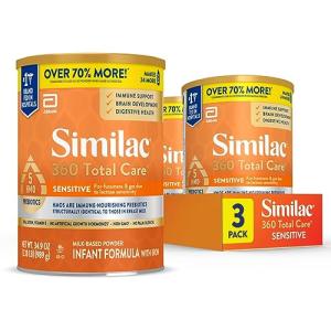 Similac 360 Total Care Sensitive Baby Formula, 3 Pack