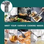 15 Piece Silicone Cooking Utensils Set - Grey