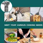 15 Piece Silicone Cooking Utensils Set - Grey
