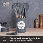 33 Piece Silicone Wood Handle Kitchen Utensil Set
