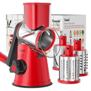 Geedel Rotary Cheese Grater and Vegetable Slicer