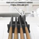 Zulay Kitchen Silicone Utensil Rest - Gray