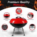 14-Inch Portable Charcoal Grill with Dual Vents