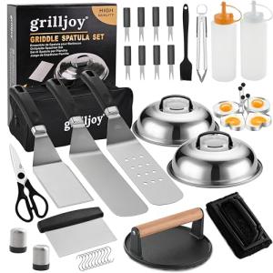 Grilljoy 38-Piece Griddle Accessories Kit with Press