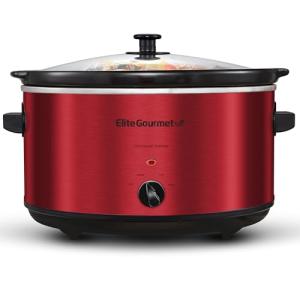 XL Electric Ceramic Slow Cooker - 8.5Qt Red
