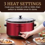 XL Electric Ceramic Slow Cooker - 8.5Qt Red