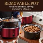 XL Electric Ceramic Slow Cooker - 8.5Qt Red