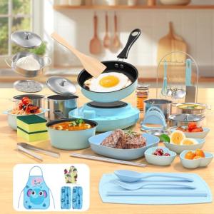 Kids Cooking Set with Safe Mini Tools
