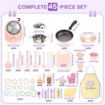 Kids Mini Cooking Set with Electric Stove - 45 PCS