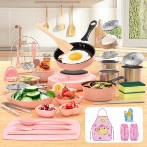 Mini Kitchen Cooking Set for Kids - Pink