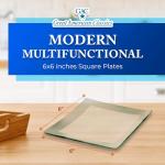 Elegant Tempered Glass Dessert Plates - Set of 4