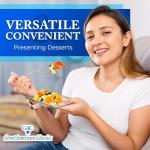 Elegant Tempered Glass Dessert Plates - Set of 4