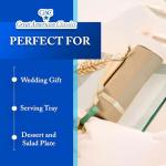 Elegant Tempered Glass Dessert Plates - Set of 4