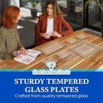 Elegant Tempered Glass Dessert Plates - Set of 4