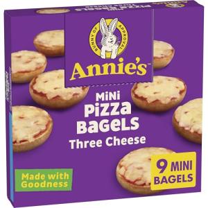 Annie's Three Cheese Mini Pizza Bagels, 9 Ct