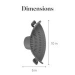 Adjustable Silicone Snap N Strain Pot Strainer - Gray