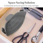 Adjustable Silicone Snap N Strain Pot Strainer - Gray