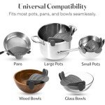 Adjustable Silicone Snap N Strain Pot Strainer - Gray
