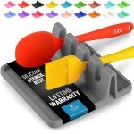 Zulay Kitchen Silicone Utensil Rest - Gray