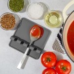 Zulay Kitchen Silicone Utensil Rest - Gray
