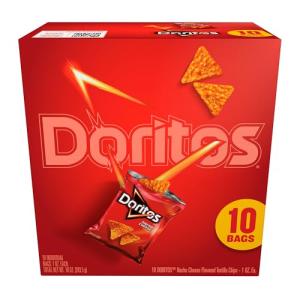 Doritos Nacho Cheese Tortilla Chips, 10 Bags