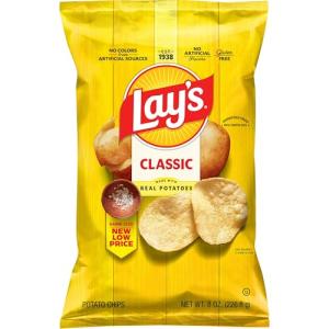 Lay's Classic Flavor Potato Chips, 8 Oz