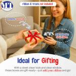 Kraft Auto Pop-Up Cookie Boxes with Window - 25 Pack