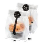 200 Translucent Bakery Bags with Handmade Stickers